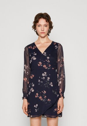 Vero Moda VMMARYA WRAP SHORT DRESS  - Φόρεμα ημέρας - navy/hallie