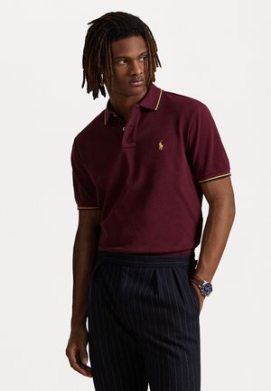 CUSTOM SLIM FIT MESH POLO SHIRT - Polotričko - classic wine