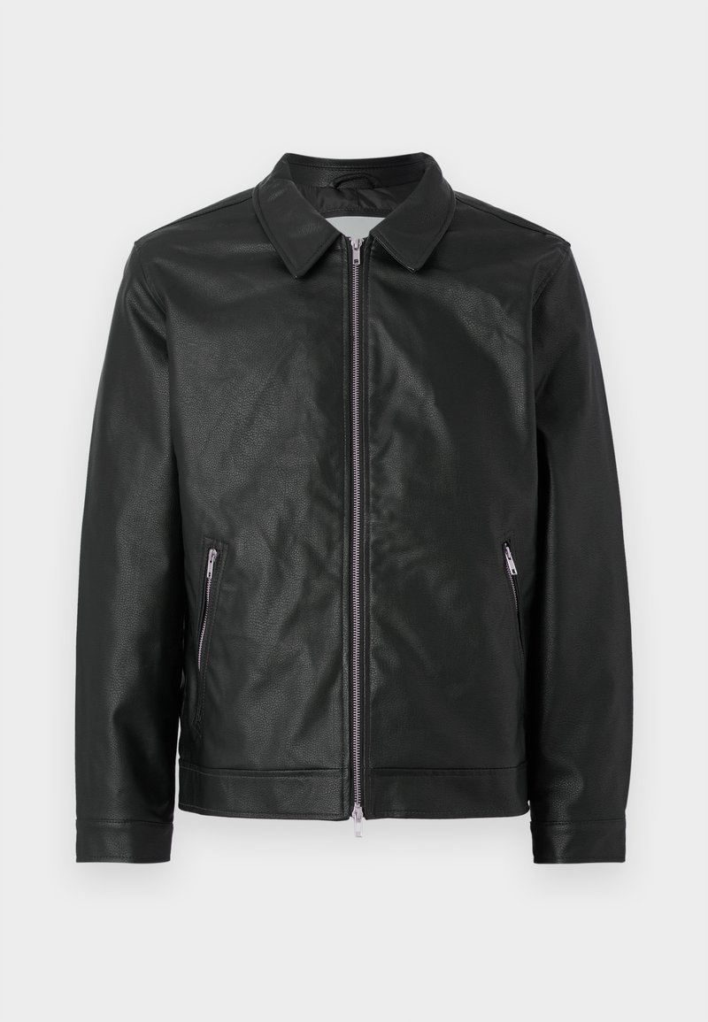 jack & jones Imitatieleren jas zwart