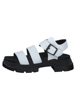 Sandalen met plateauzool - white