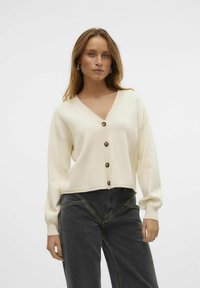 Vero Moda ROLL V-NECK - Cardigan - birch