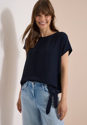 Cecil, BLUSE MIT RUNDHALS UND KNOTENDETAIL - Print T-shirt - universal blue