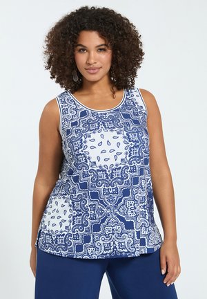 Fiorella Rubino TOP CON STAMPA BANDANA - Débardeur - blu