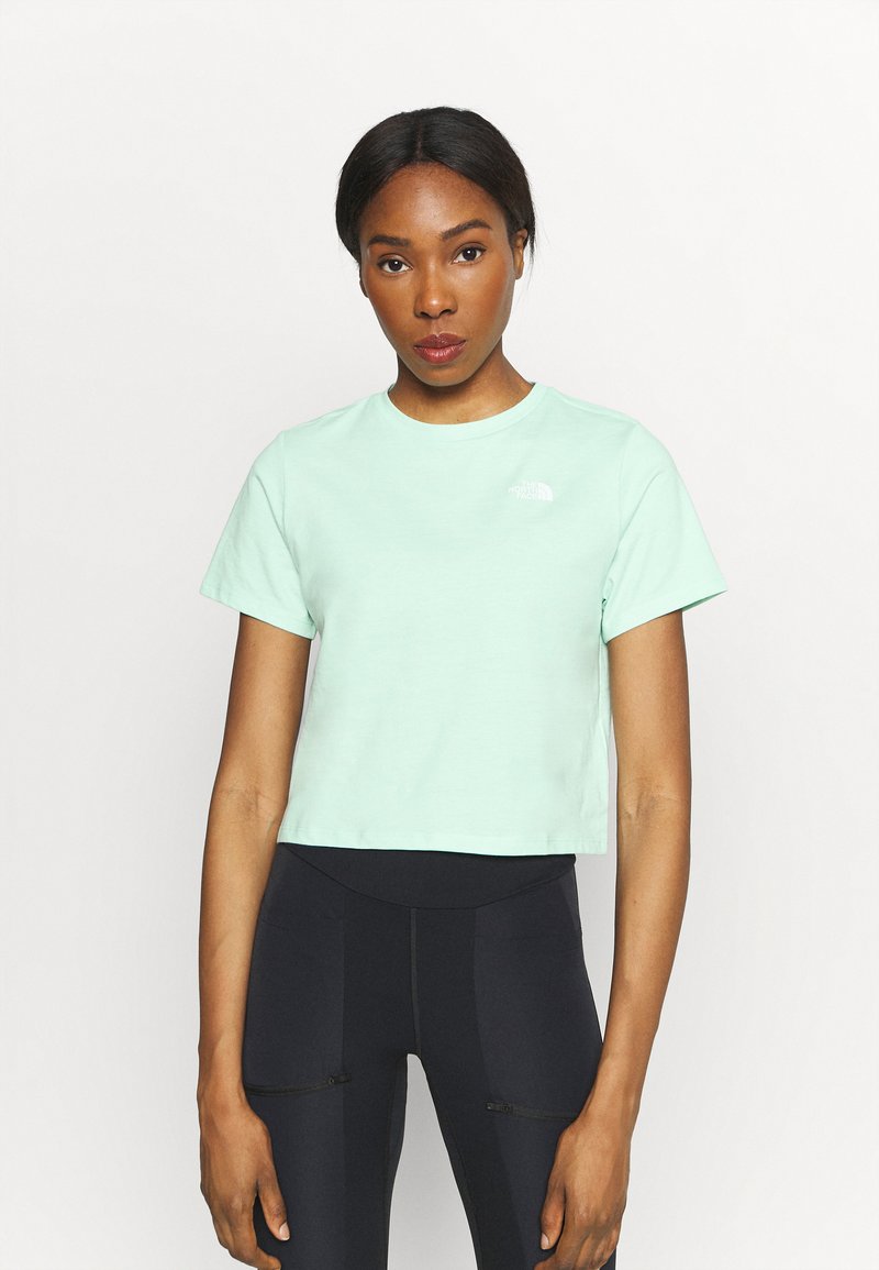 Damen Sportbekleidung | The North Face FOUNDATION CROP TEE Sport T-shirt misty jade heather/mint - CQ83095 Damen Sportbekleidung | The North Face FOUNDATION CROP TEE Sport T-shirt misty jade heather/mint - CQ83095