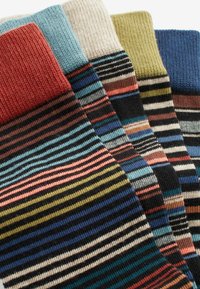 Next 5 PACK REGULAR FIT - Strømper - neutral green colour pop stripe
