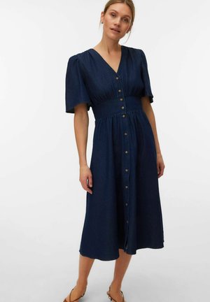 VMMELANEY MIDI - Robe en jean - dark blue denim