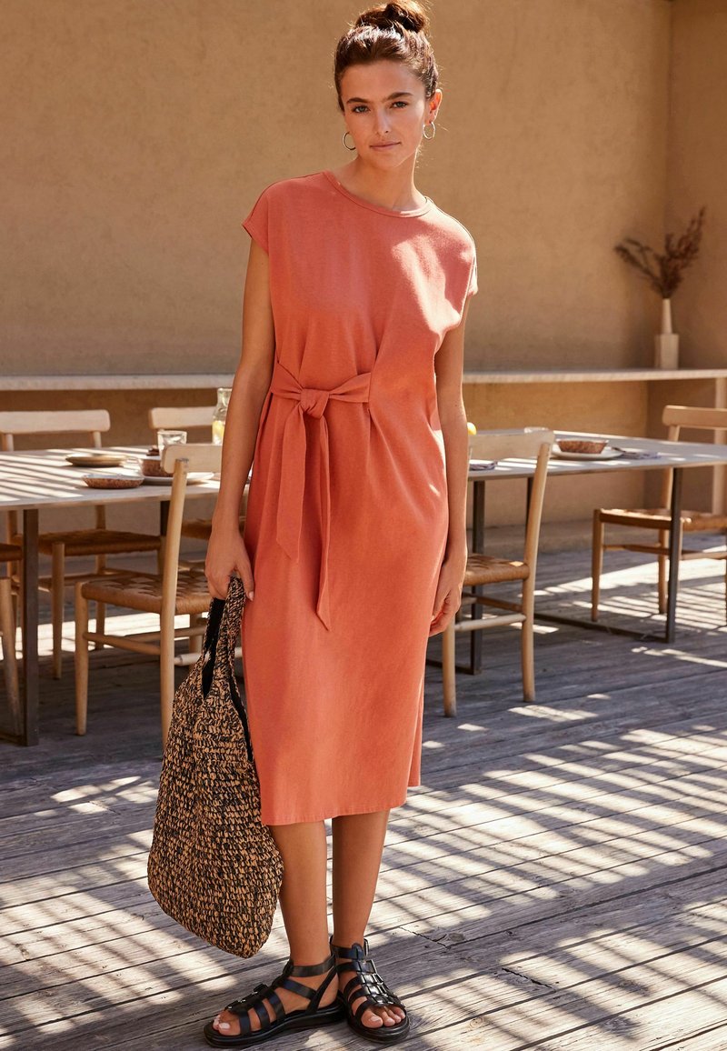 Next TIE SIDE REGULAR FIT - Dzsörzéruha - coral pink