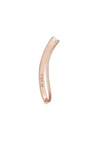 Horquilla de oro rosado con un diseño curvo y elegante. Fabricada en plata con un acabado pulido, presenta grabados de la marca 925 para autenticidad.