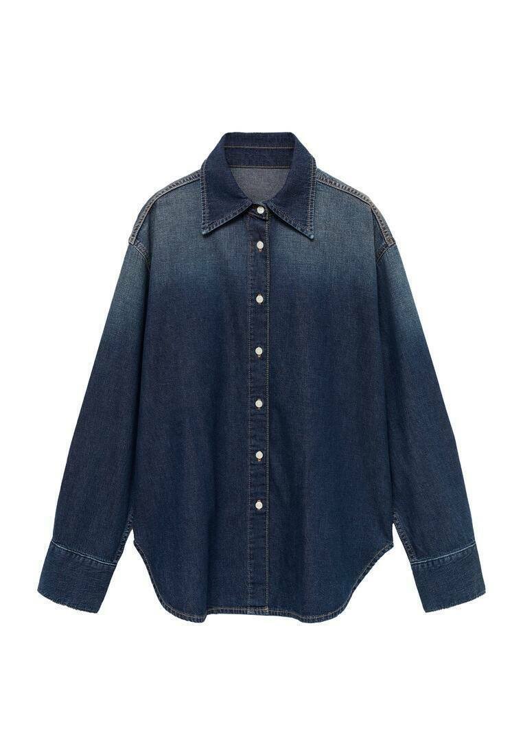 Mango Overhemdblouse donkerblauw Mango Overhemdblouse donkerblauw