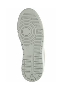 Valkoisen tennarin pohja, jossa on pyöreitä ja lineaarisia kuvioita sekä keskellä merkintä koosta 37.