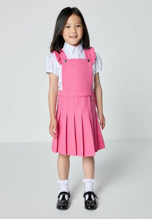 Clarks, REGULAR FIT - FRILL SHOULDER PLEATED SCHOOL PINAFORE DRESS - Hverdagskjole - pink