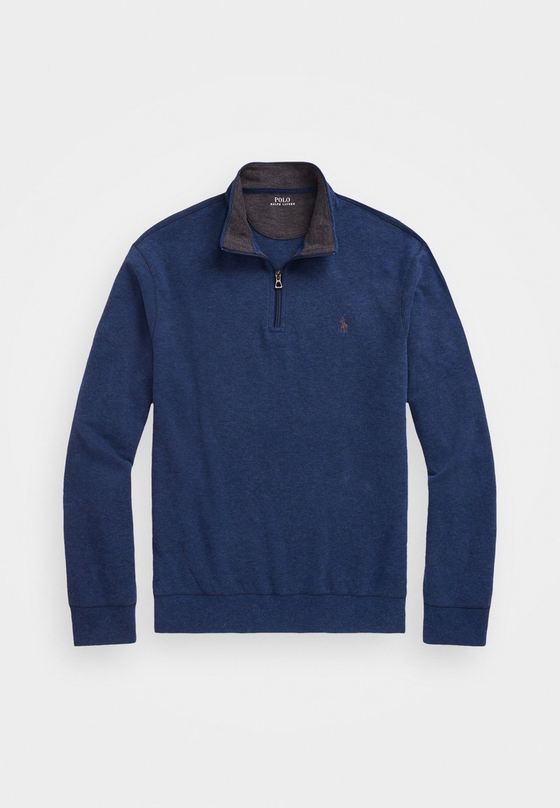 Polo Ralph Lauren LUXURY JERSEY QUARTER ZIP PULLOVER - Sweatshirt - spring navy heather