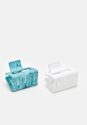 MARBLE SQUARE HAIR CLAW 2 PACK - Hair styling accessory - blue