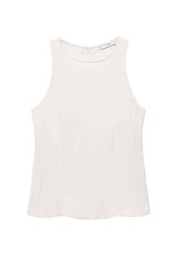 PEPLUM Z KOŁNIERZEM HALTER - Bluza - off white