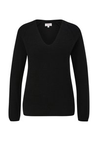 RAGLAN ÄRMELN - Strickpullover - schwarz