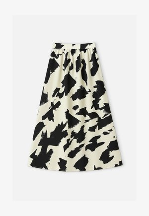 Touché Privé PATTERNED - Jupe plissée - cream