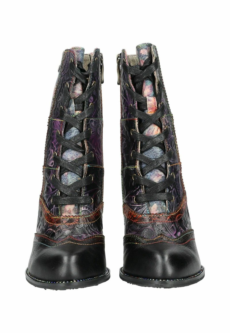 Bottines Femme Laura Vita Ercnaulto 21 Violet - Cuir Et Textile - Taille Variable Neuf