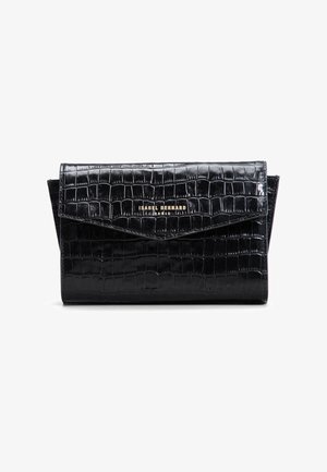 Isabel Bernard, ISABEL BERNARD HONORÉ LINA CROCO SCHWARZE CLUTCH MIT ABNEHMBARER SCHULTERKETTE IB21135-201 - Pochette - black