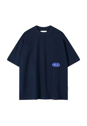 Another Cotton Lab, MILES & MOMENTS T-SHIRT - T-shirt imprimé - navy blue
