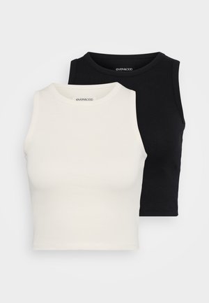Even&Odd Petite 2 PACK - Top - black/egret