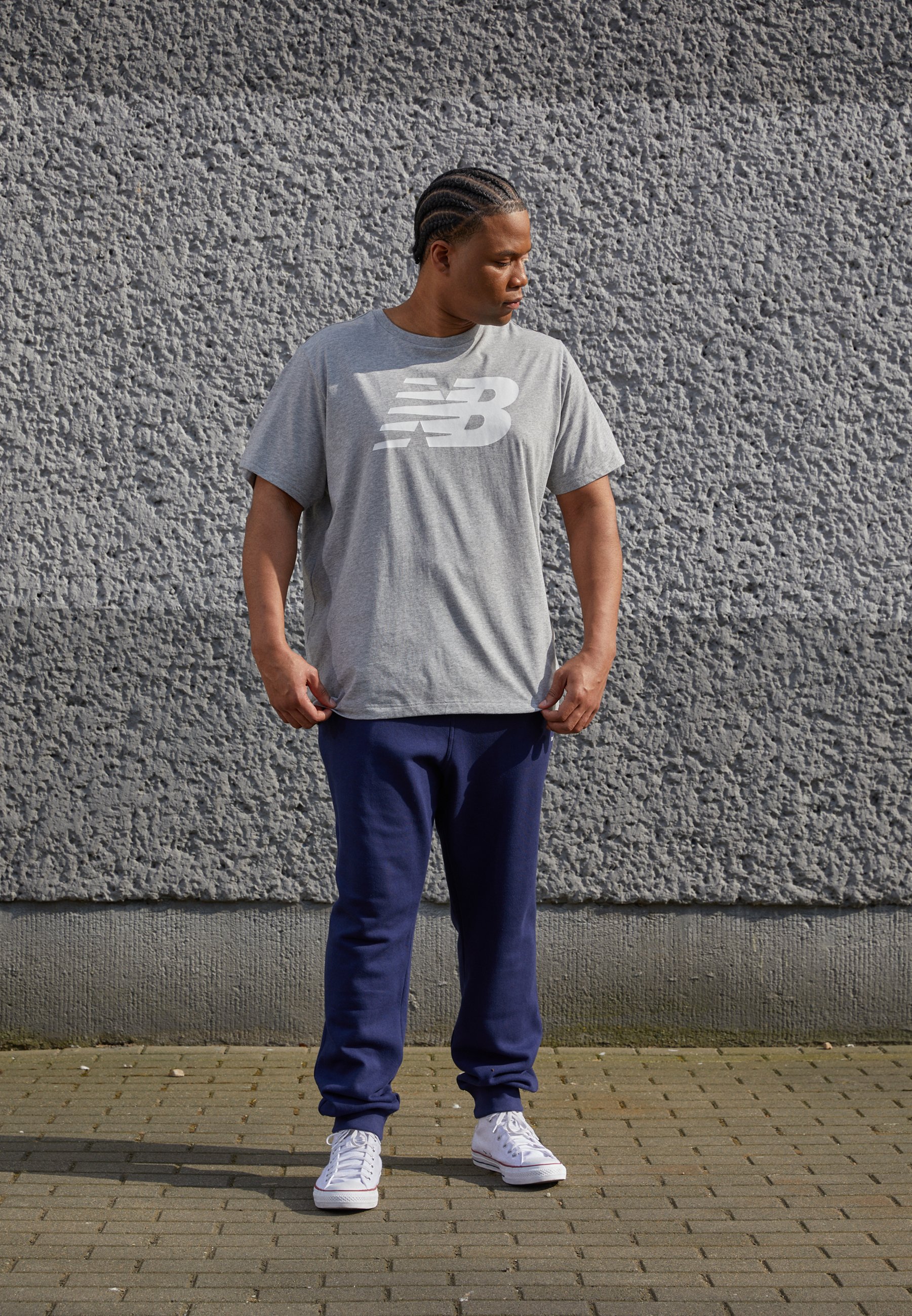 New Balance CLASSIC TEE - Camiseta estampada - athletic grey/gris jaspeado  - Zalando.es