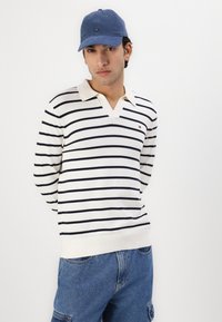 Tommy Hilfiger ESSENTIAL JONNY COLLAR - Jumper - ivory petal/desert sky