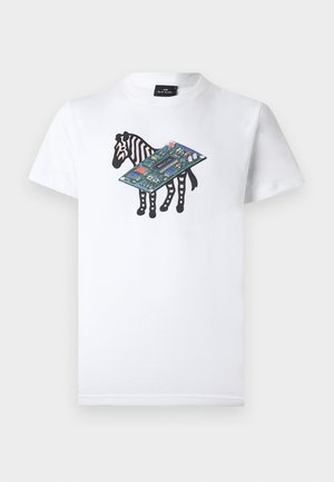 SLIM FIT CIRCUIT ZEBRA - Print T-shirt - white