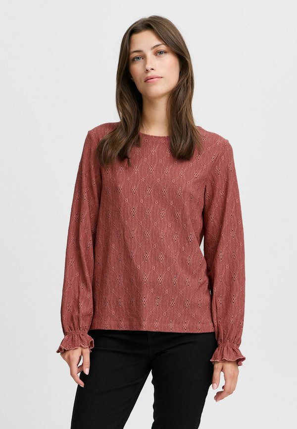 BYSILVA ONECK BLOUSE - Blouse - roan rouge