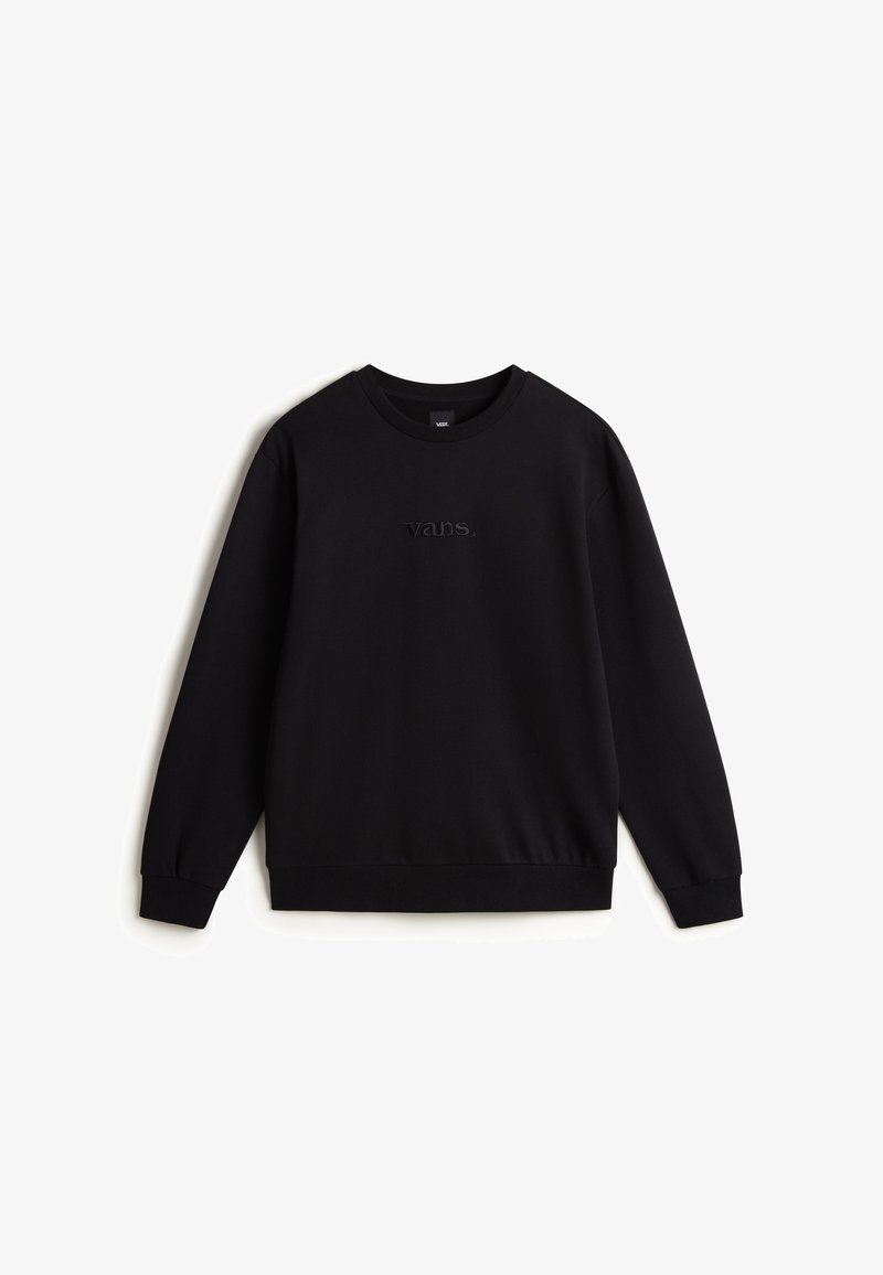 Černá mikina s dlouhými rukávy a kulatým výstřihem. Na přední straně se nachází vyražené logo "vans". Vyrobena z měkké, pohodlné látky.