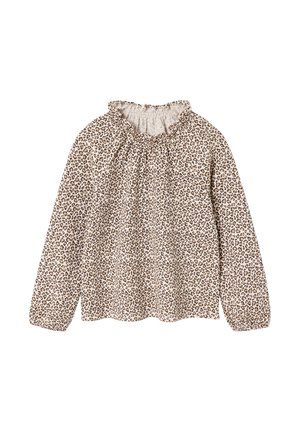 Vertbaudet, VERTBAUDET MÄDCHEN BLUSENSHIRT MIT RÜSCHENKRAGEN - Bluse - camel