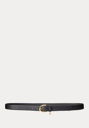 Lauren Ralph Lauren, CHARM CROSSHATCH LEATHER BELT - Колан - black