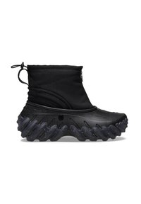 Enkellaarsjes met plateauzool - black