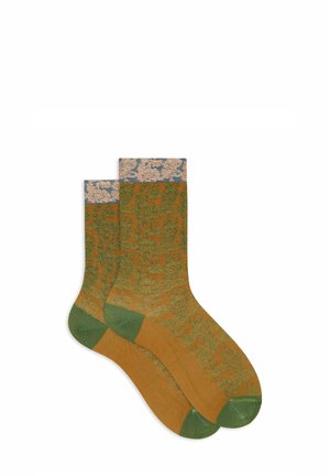 CORTE FANTASIA BROCCATO FLOREALE - Calze - green