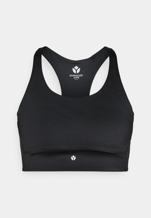 Even&Odd active, MEDIUM SUPPORT SPORTS BRA WITH CUT OUT RACERBACK - Medium support sports bra - black
