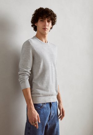 Marc O'Polo CREWNECK - Strickpullover - silver gray melange