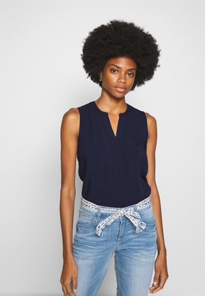 WITH NECK DETAIL - Camicetta - real navy blue
