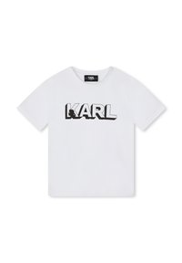 KARL LAGERFELD KIDS MANCHES COURTES - T-shirt con stampa - blanc
