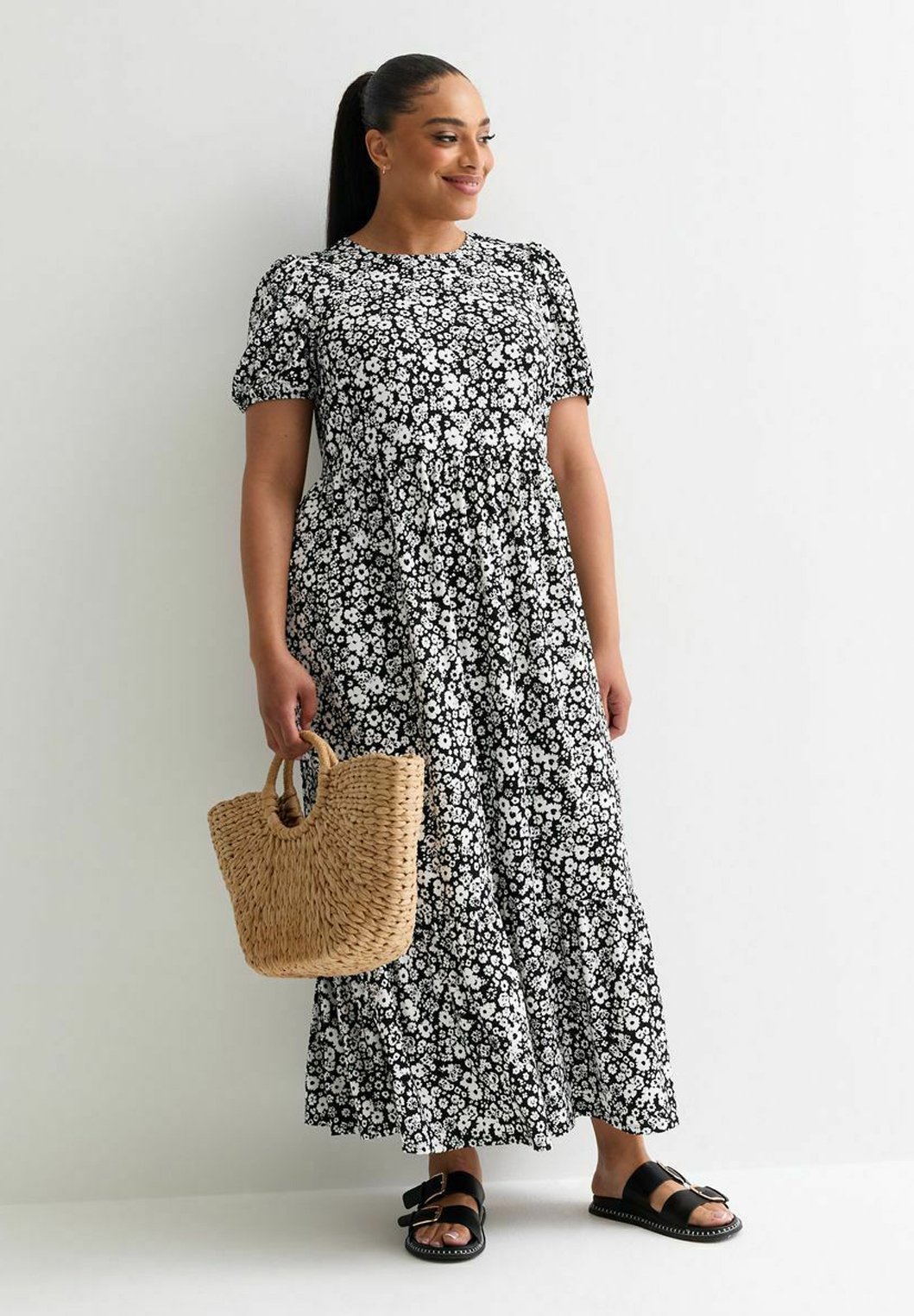 cotton citizen verona maxi dress COTTON CITIZEN Verona Crewneck Maxi Dress in Black
