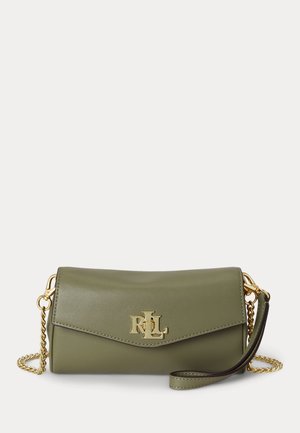 Lauren Ralph Lauren, NAPPA LEATHER TANNER CROSSBODY WALLET - Τσάντα χειρός - sage green