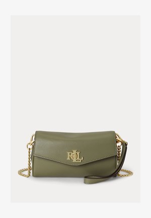 Lauren Ralph Lauren, NAPPA LEATHER TANNER CROSSBODY WALLET - Käekott - sage green