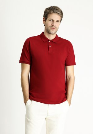 2-Button Collar - Poloshirt - dark red