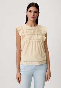 comma casual identity MIT ZIERBORTE - Bluse - hellgelb