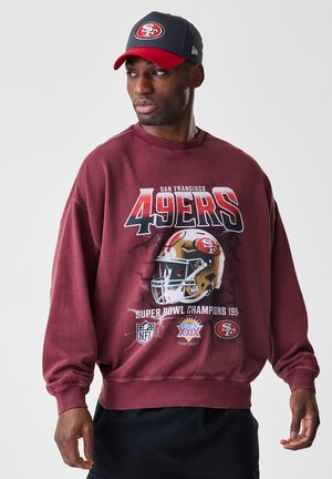 NFL BOXY WASHED CREW - Felpa - red