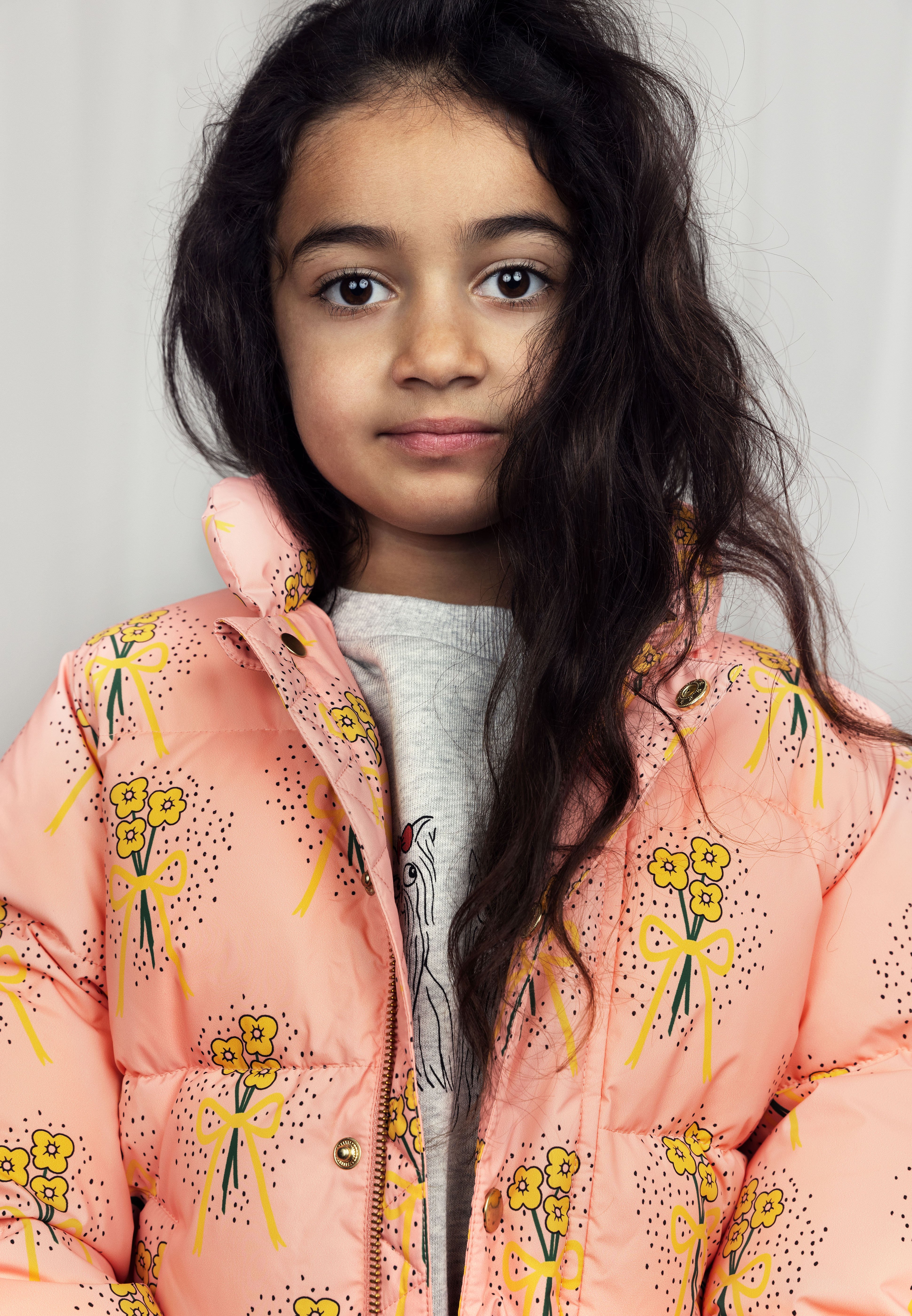 Mini Rodini WINTER FLOWERS CITY PUFFER JACKET - Winter jacket