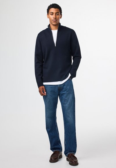 NN.07 HARALD HALF ZIP - Strickpullover - deep navy