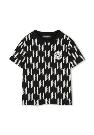KARL LAGERFELD KIDS, TEE-SHIRT MANCHES COURTES - T-shirt imprimé - noir beige