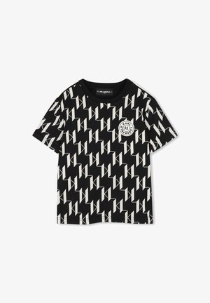 KARL LAGERFELD KIDS, TEE-SHIRT MANCHES COURTES - T-shirt imprimé - noir beige