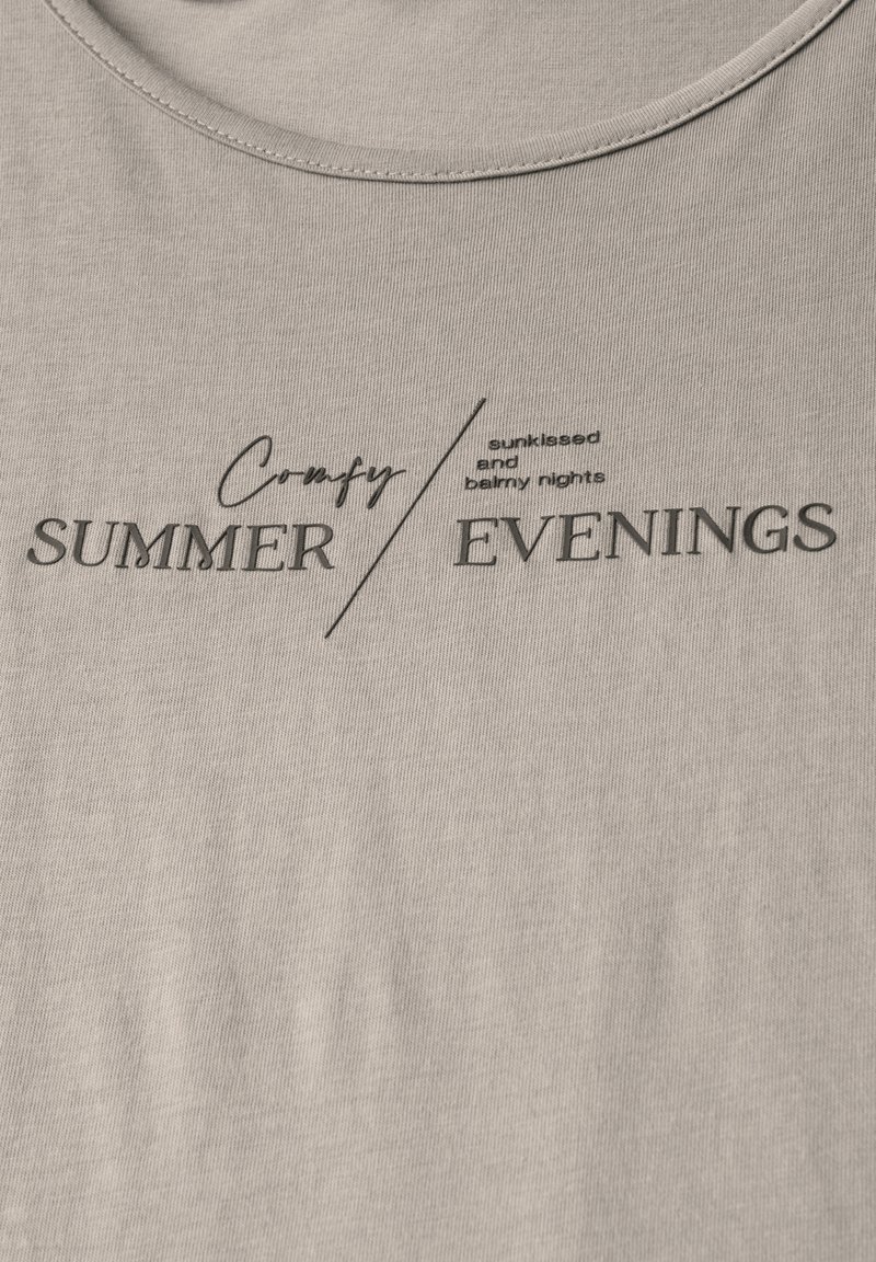Shirt met glinsterende print voor dames in Beige