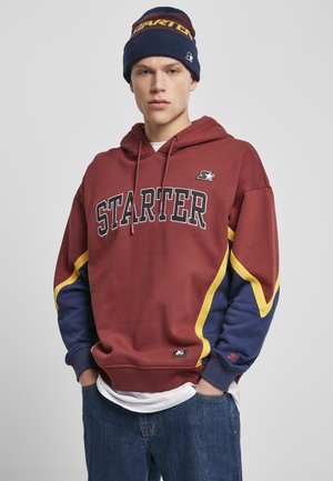 Starter HERREN STARTER THROWBACK - Hoodie - port/darkblue