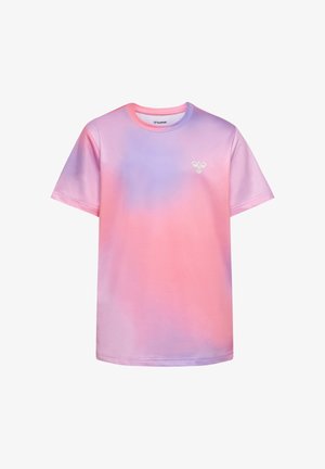 Hummel, HUMMEL HMLJR GRADIENT GYM T-SHIRT S/S - T-shirts print - shell pink